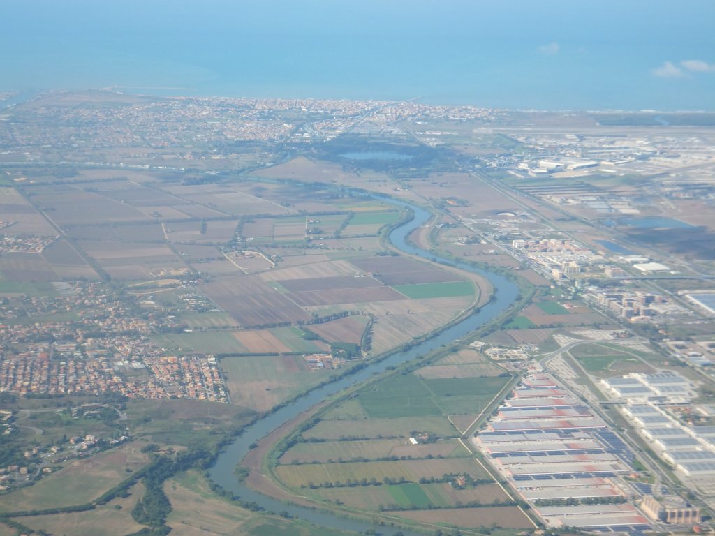 Portus looking westwards towards the Tyrrhenian sea