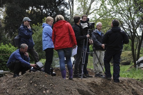 BBC filming at Portus. Photo Hembo Pagi